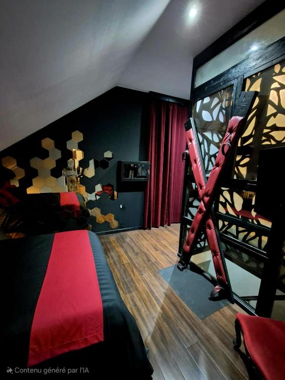 Une love room romantique avec jacuzzi pour couple à Fresnes-sur-EscautNord