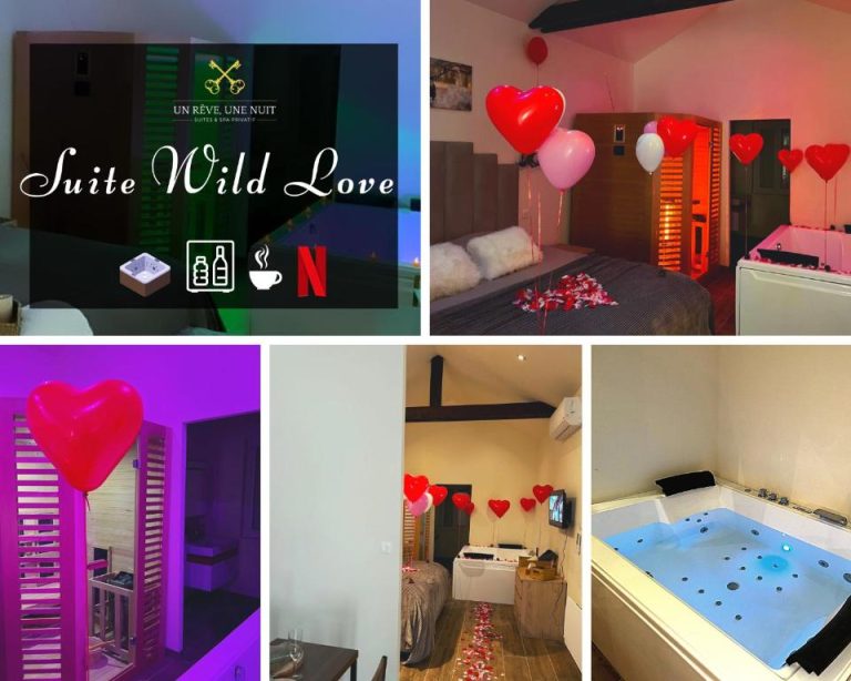 Une love room romantique avec jacuzzi pour couple à FontenoyAisne