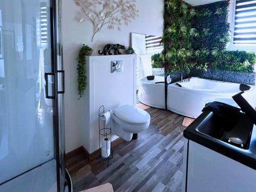 Une love room romantique avec jacuzzi pour couple à Saint-QuentinAisne