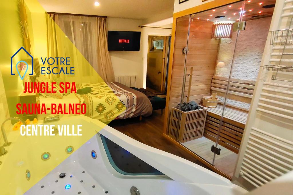 Votre Escale Jungle Sauna & Spa — love room à Niort