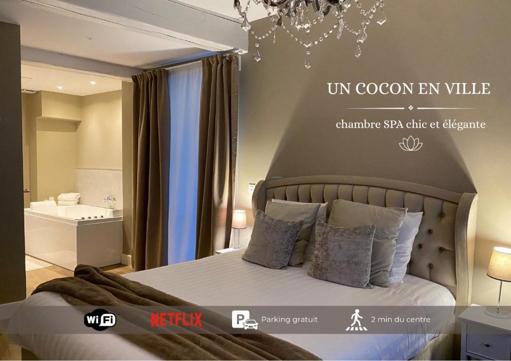 UN COCON EN VILLE – chambre SPA chic et élégante — love room à Pacy-sur-Eure